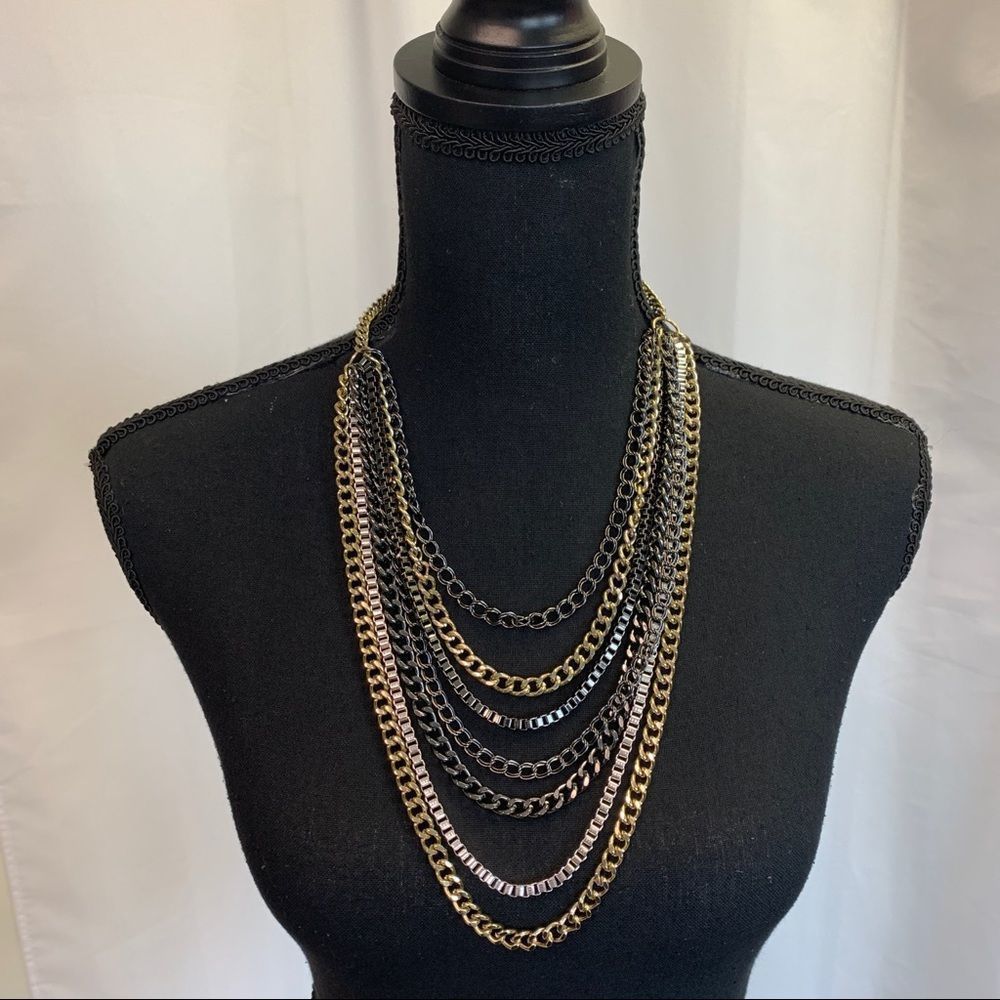 Bebe Multi layered chain necklace